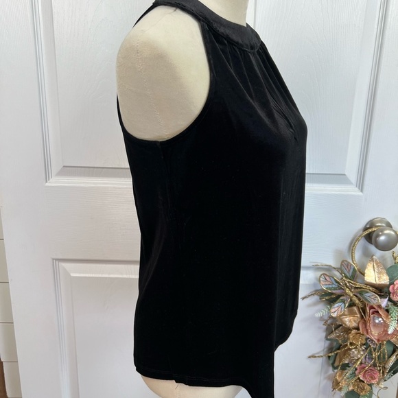 Catherine Malandrino Black Velvet Keyhole Luxe Top Size XS Sleeveless - Picture 13 of 16